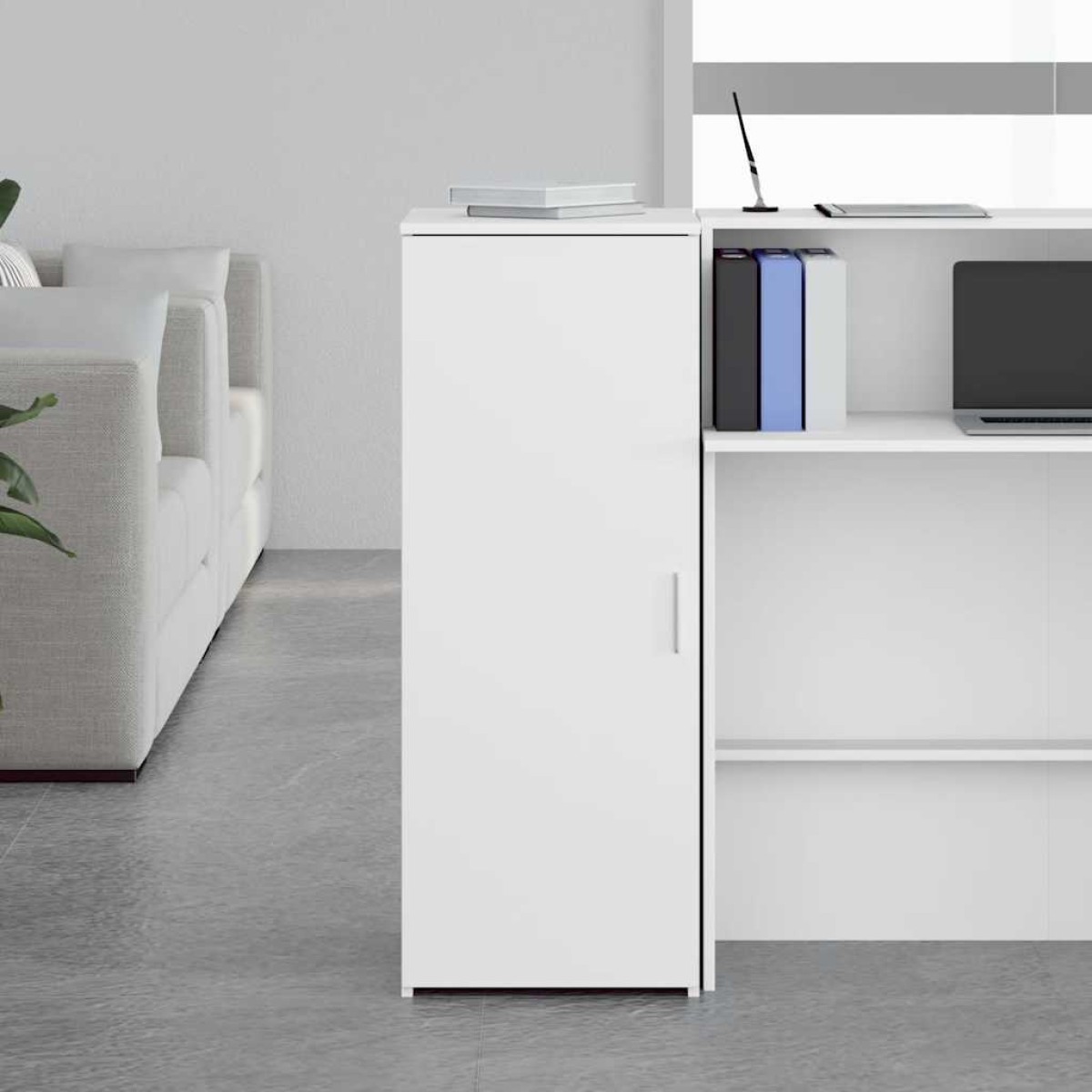 vidaXL Ντουλάπι Αποθήκευσης Λευκό 40x45x103,5 εκ. από Τεχνητό Ξύλο