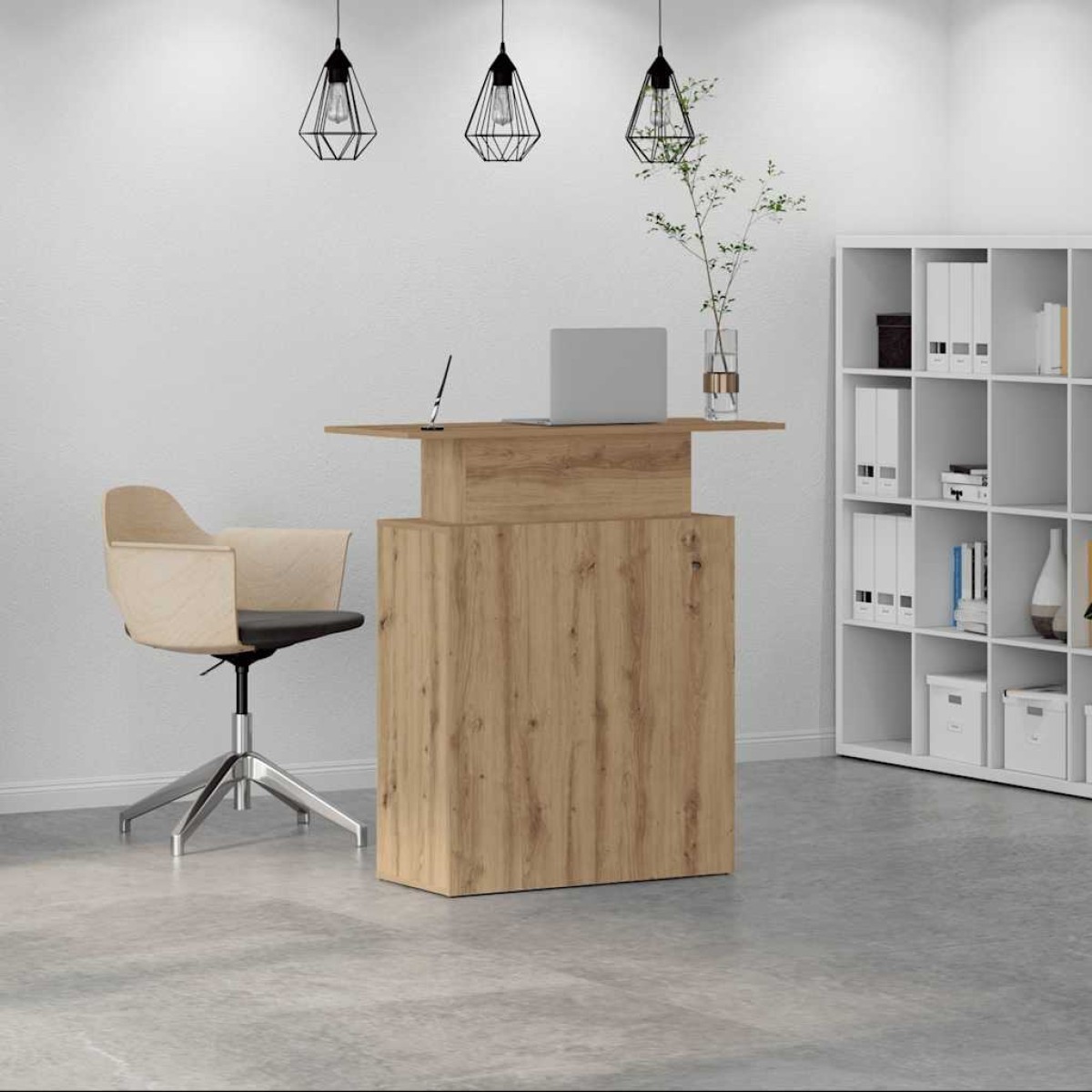 vidaXL Γραφείο υποδοχής 100x40x104 εκ. Επεξεργασμένο Ξύλο