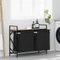 vidaXL Καλάθι Απλύτων με 2 Θέσεις και Ράφι από Ξύλο Sonoma Δρυς