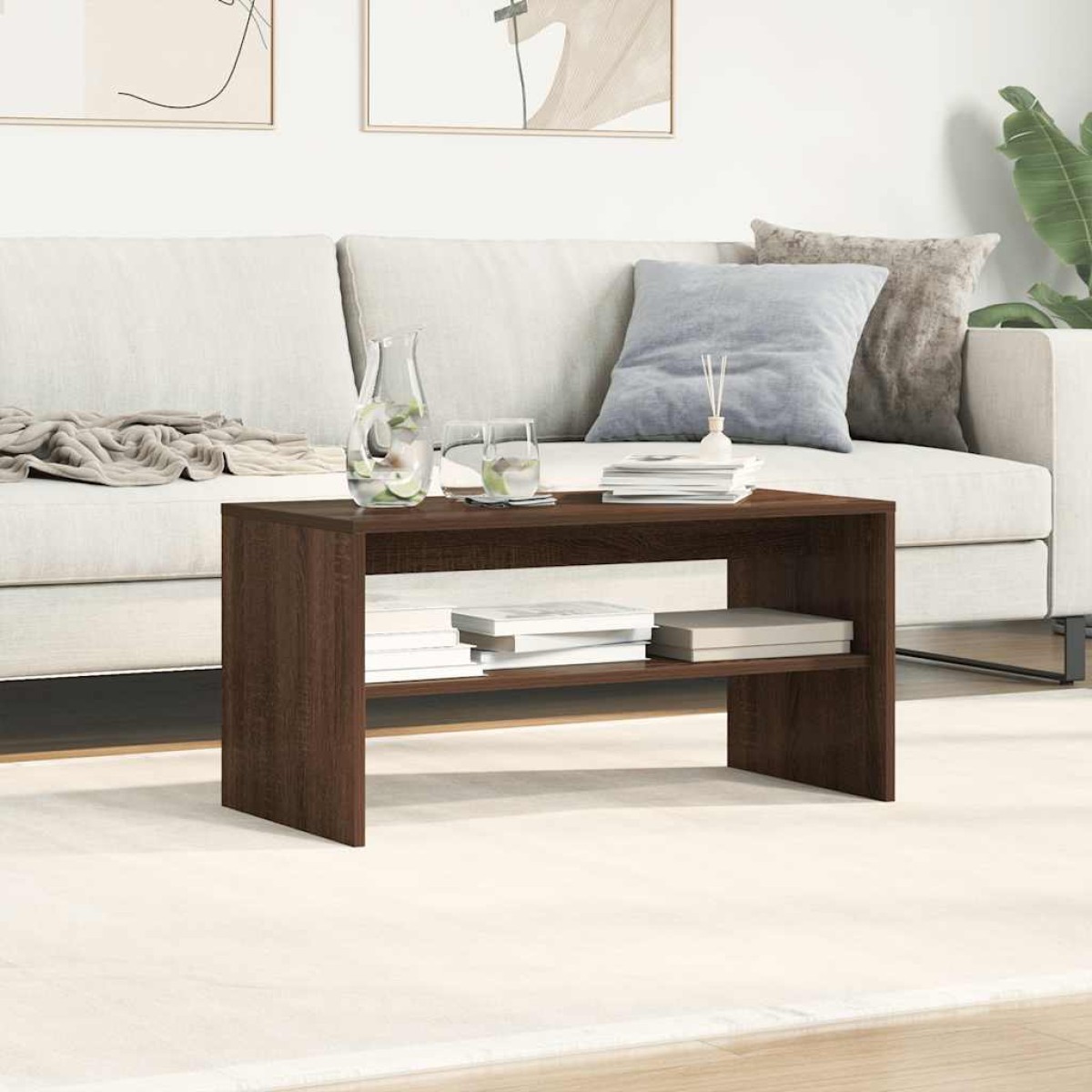 vidaXL Έπιπλο Τηλεόρασης Καφέ Δρυς 80x40x40 εκ. Επεξεργασμένο Ξύλο