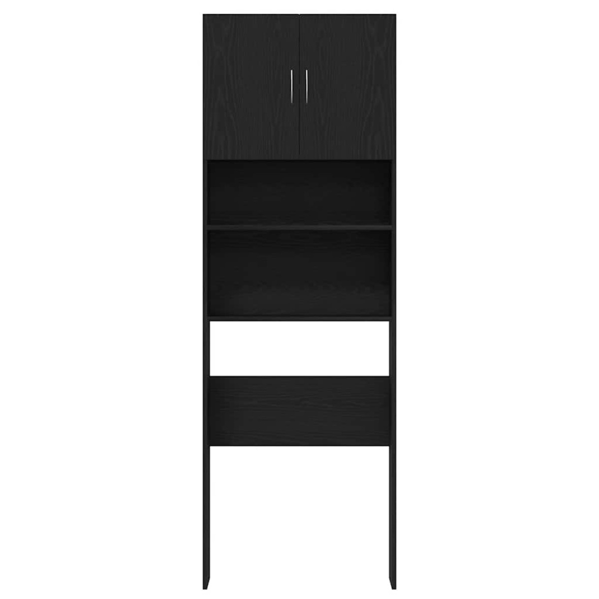 vidaXL Ντουλάπι Πλυντηρίου Ρούχων Μαύρο Δρυς 64x24x190 εκ. από Τεχνητό Ξύλο