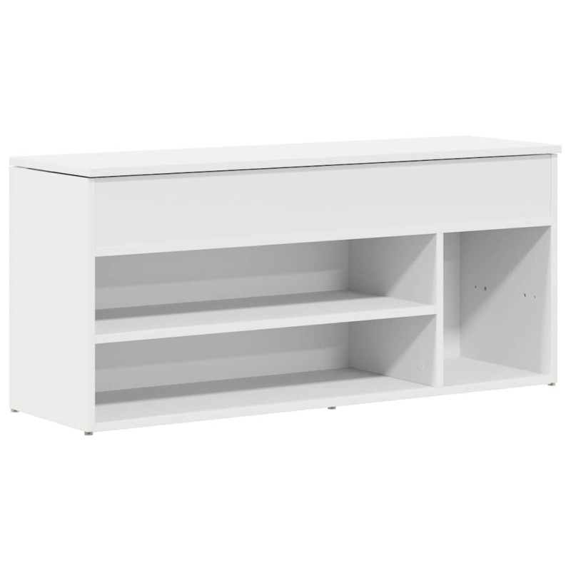 Πάγκος παπουτσιών vidaXL Λευκό 102x30,5x45 cm Κατασκευασμένο ξύλο
