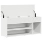 Πάγκος παπουτσιών vidaXL Λευκό 102x30,5x45 cm Κατασκευασμένο ξύλο