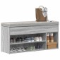 Πάγκος παπουτσιών vidaXL Γκρι Sonoma 102x30,5x45cm Κατασκευασμένο ξύλο