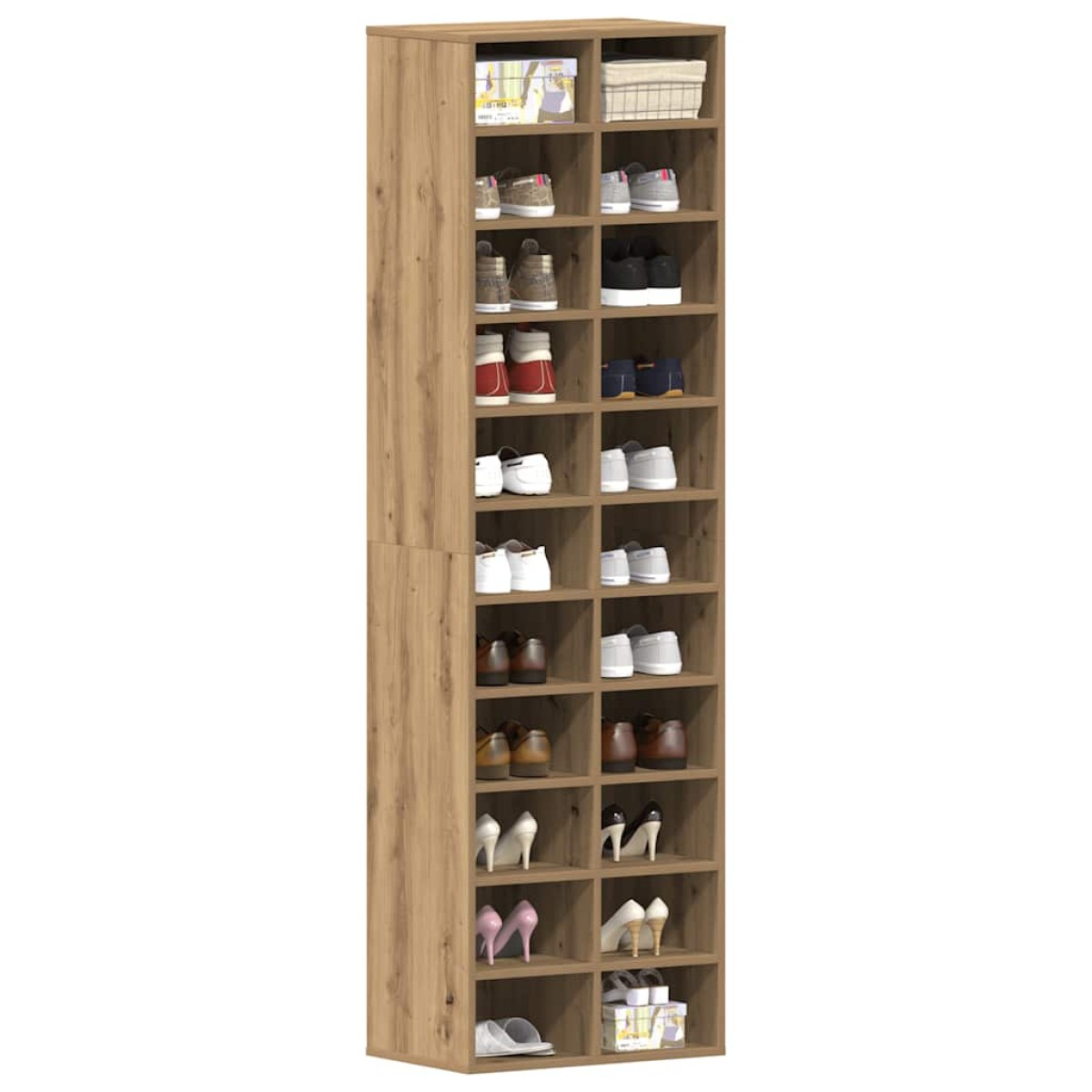 vidaXL Ντουλάπι παπουτσιών Artisan Oak 54x34x183cm Κατασκευασμένο ξύλο