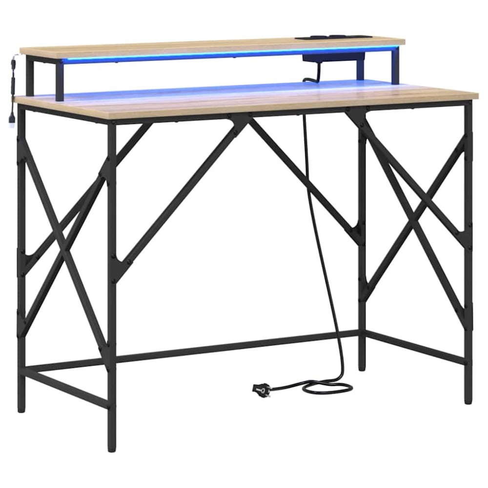 vidaXL Γραφείο Δρύς Sonoma 100 x 50 x 86,5 εκ Επεξεργασμένο Ξύλο