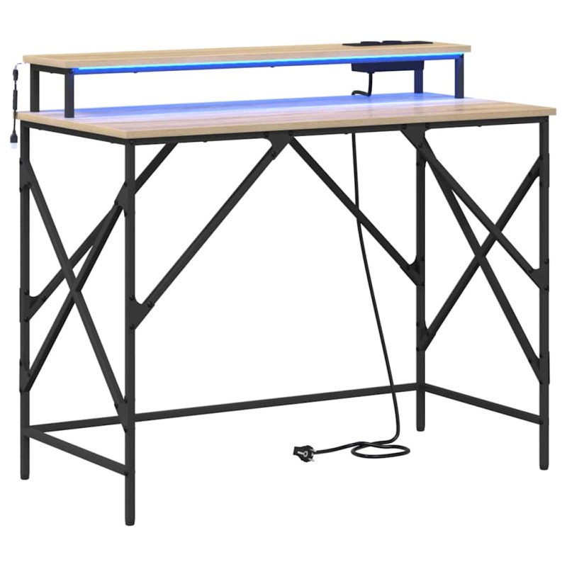 vidaXL Γραφείο Δρύς Sonoma 100 x 50 x 86,5 εκ Επεξεργασμένο Ξύλο