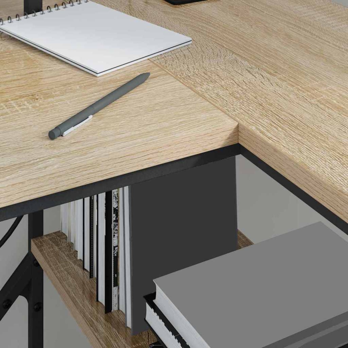 vidaXL Γραφείο Δρύς Sonoma 120 x 79 x 86,5 εκ. Επεξεργασμένο Ξύλο