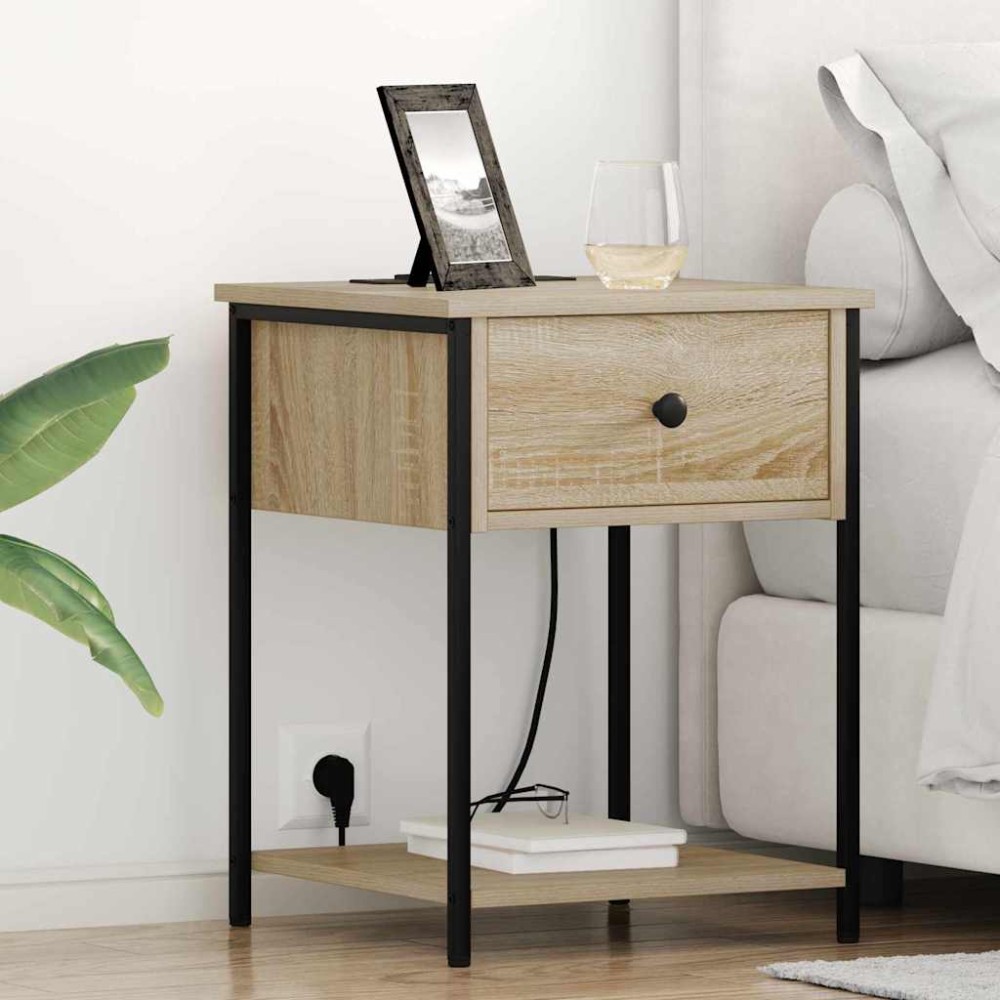 vidaXL Κομοδίνο Δρύς Sonoma 42 x 41 x 56 εκ. Επεξεργασμένο Ξύλο