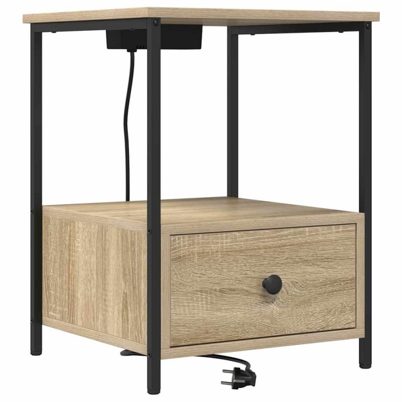 vidaXL Κομοδίνο Δρύς Sonoma 42 x 41 x 56 εκ. Επεξεργασμένο Ξύλο