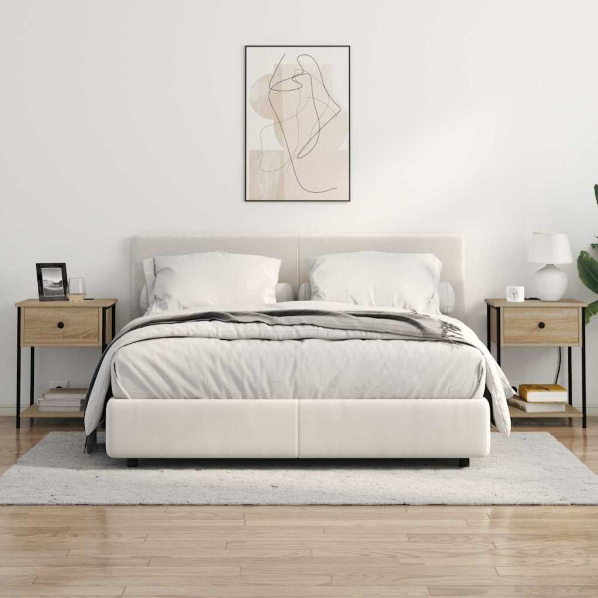 vidaXL Κομοδίνο Δρύς Sonoma 42 x 41 x 56 εκ. Επεξεργασμένο Ξύλο
