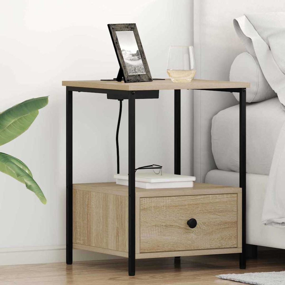 vidaXL Κομοδίνο 2 τμχ. Δρύς Sonoma 42 x 41 x 56 εκ. Επεξεργασμένο Ξύλο