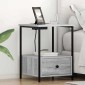 vidaXL Κομοδίνο Γκρίζο Σονομα 42 x 41 x 56 εκ. Επεξεργασμένο Ξύλο