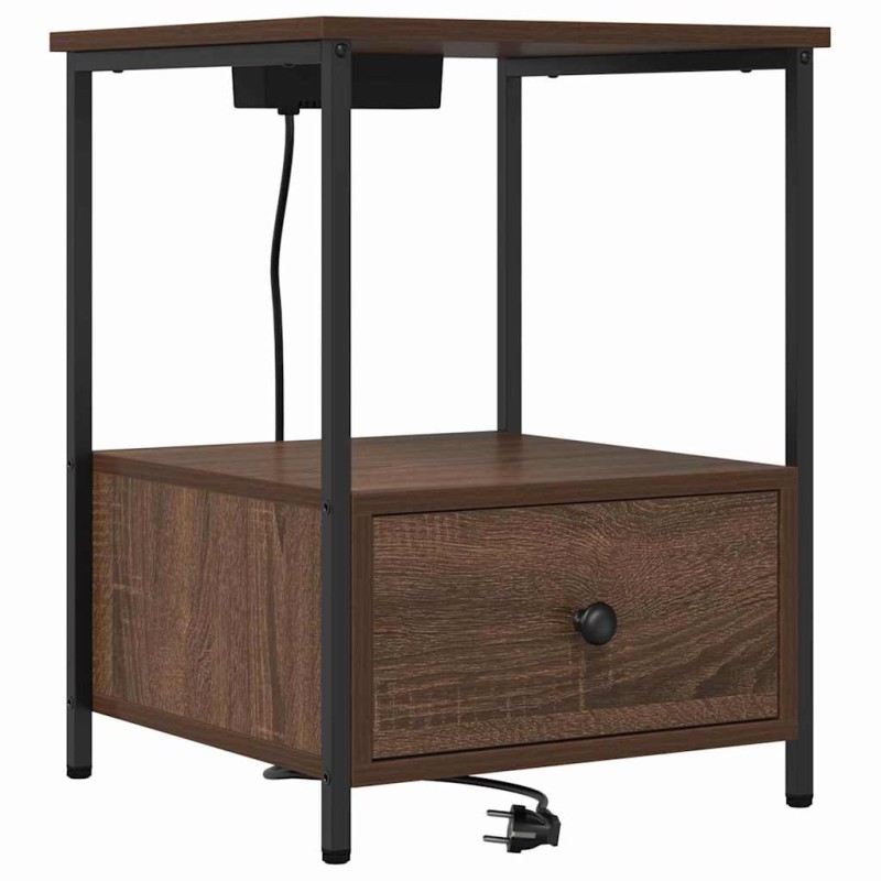 vidaXL Κομοδίνο Καφέ δρυς 42 x 41 x 56 εκ. Επεξεργασμένο Ξύλο