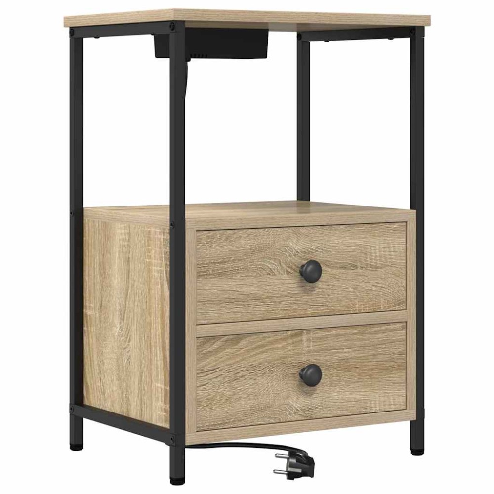 vidaXL Κομοδίνο Δρύς Sonoma 40 x 31 x 60 εκ. Επεξεργασμένο Ξύλο