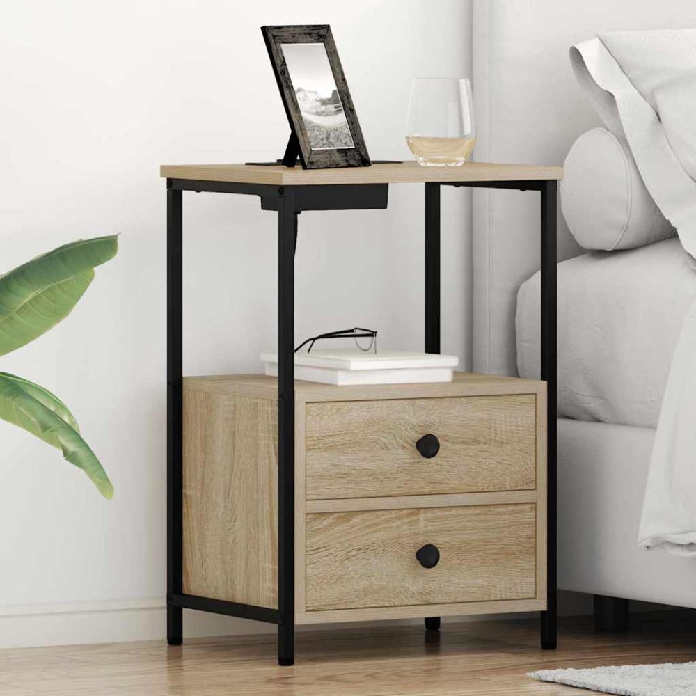 vidaXL Κομοδίνο Δρύς Sonoma 40 x 31 x 60 εκ. Επεξεργασμένο Ξύλο