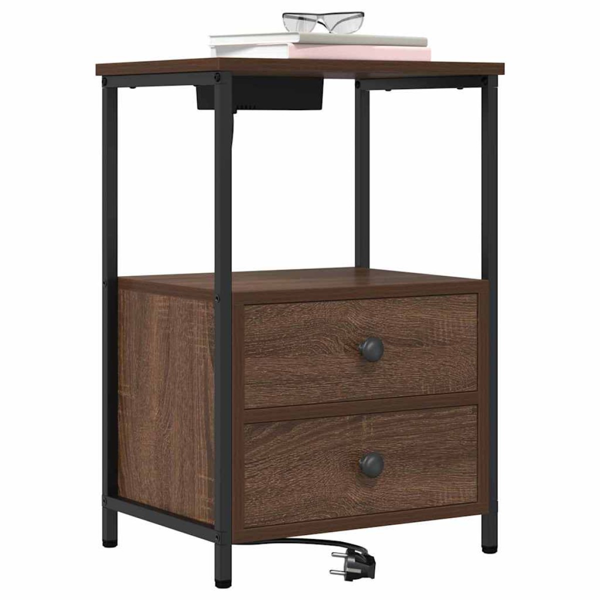 vidaXL Κομοδίνο Καφέ δρυς 40 x 31 x 60 εκ. Επεξεργασμένο Ξύλο