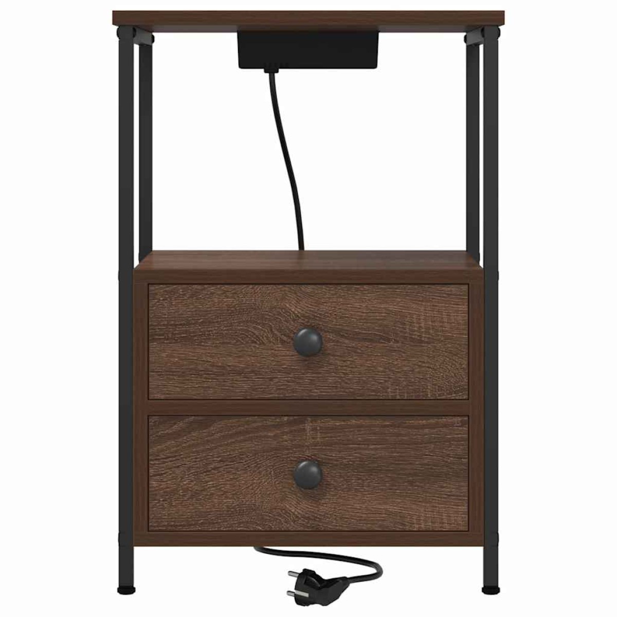 vidaXL Κομοδίνο Καφέ δρυς 40 x 31 x 60 εκ. Επεξεργασμένο Ξύλο
