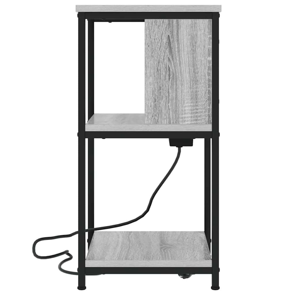vidaXL Κομοδίνο 2 τεμ. Γκρίζο Σονομα 38 x 31 x 61 εκ