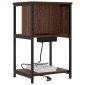vidaXL Κομοδίνο 2 τεμ. Καφέ δρυς 38 x 31 x 61 εκ Επεξεργασμένο Ξύλο