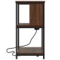 vidaXL Κομοδίνο 2 τεμ. Καφέ δρυς 38 x 31 x 61 εκ Επεξεργασμένο Ξύλο
