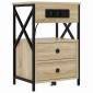 vidaXL Κομοδίνο Δρύς Sonoma 40 x 31 x 60 εκ. Επεξεργασμένο Ξύλο