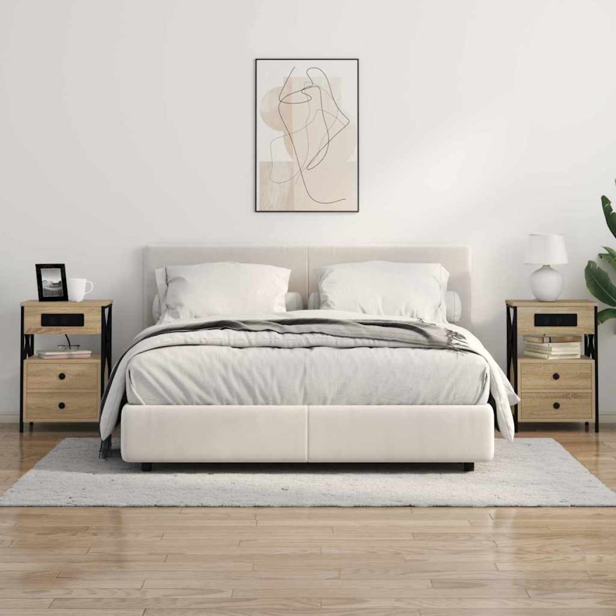 vidaXL Κομοδίνο Δρύς Sonoma 40 x 31 x 60 εκ. Επεξεργασμένο Ξύλο