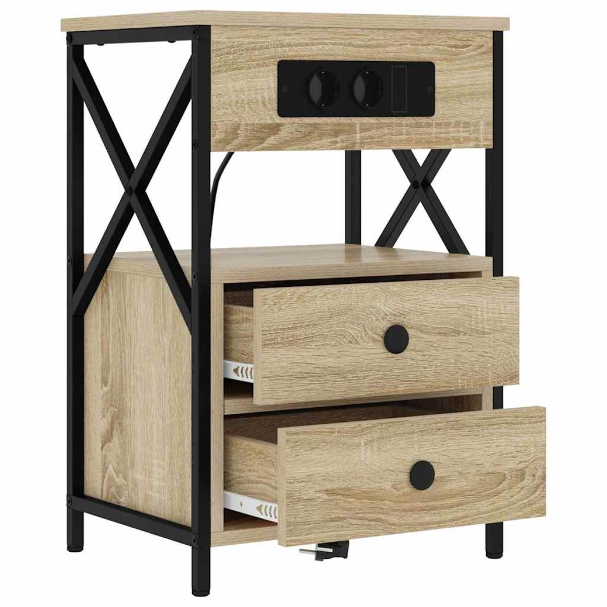 vidaXL Κομοδίνο Δρύς Sonoma 40 x 31 x 60 εκ. Επεξεργασμένο Ξύλο
