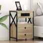 vidaXL Κομοδίνο 2 τμχ. Δρύς Sonoma 40 x 31 x 60 εκ. Επεξεργασμένο Ξύλο