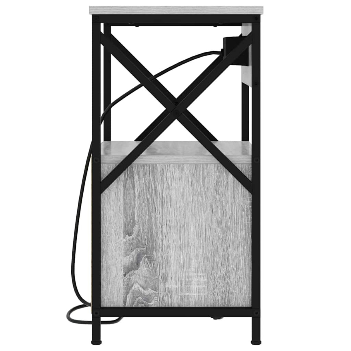 vidaXL Κομοδίνο Γκρίζο Σονομα 40 x 31 x 60 εκ. Επεξεργασμένο Ξύλο