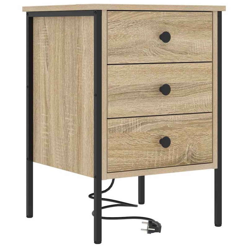 vidaXL Κομοδίνο Δρύς Sonoma 42 x 41 x 61 εκ Επεξεργασμένο Ξύλο
