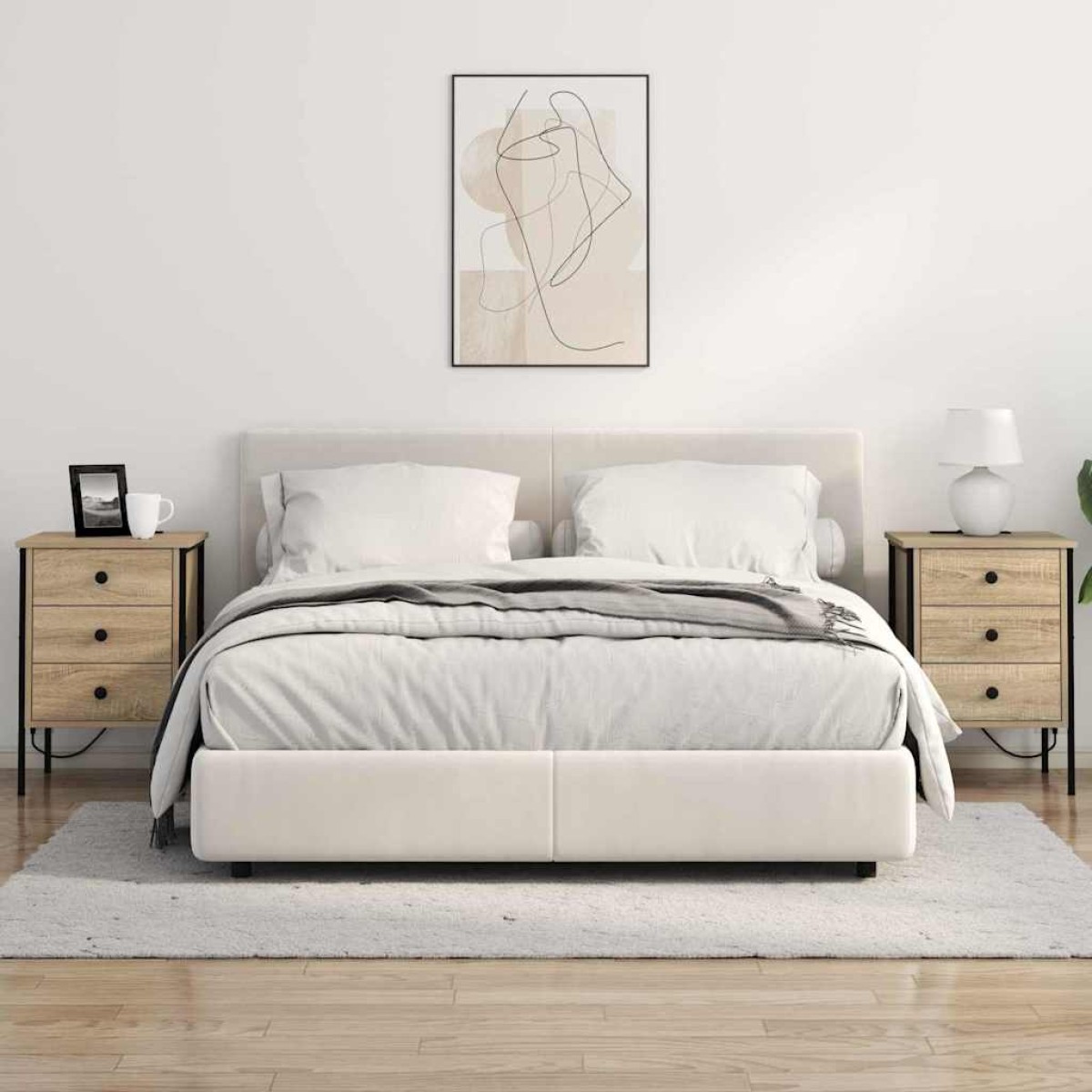 vidaXL Κομοδίνο Δρύς Sonoma 42 x 41 x 61 εκ Επεξεργασμένο Ξύλο