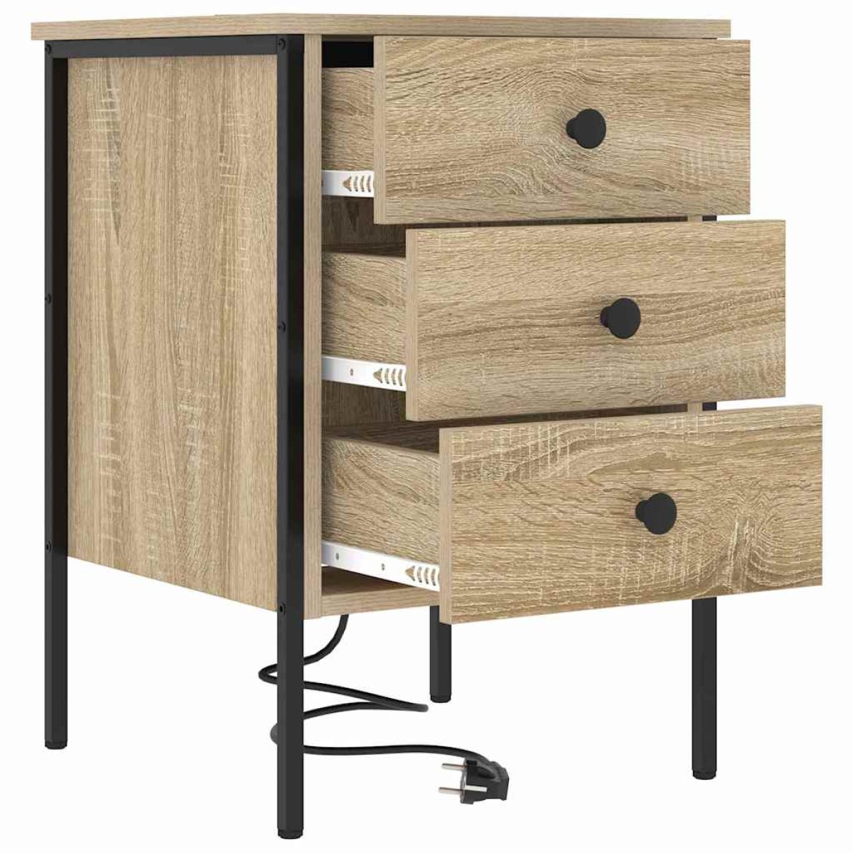 vidaXL Κομοδίνο Δρύς Sonoma 42 x 41 x 61 εκ Επεξεργασμένο Ξύλο