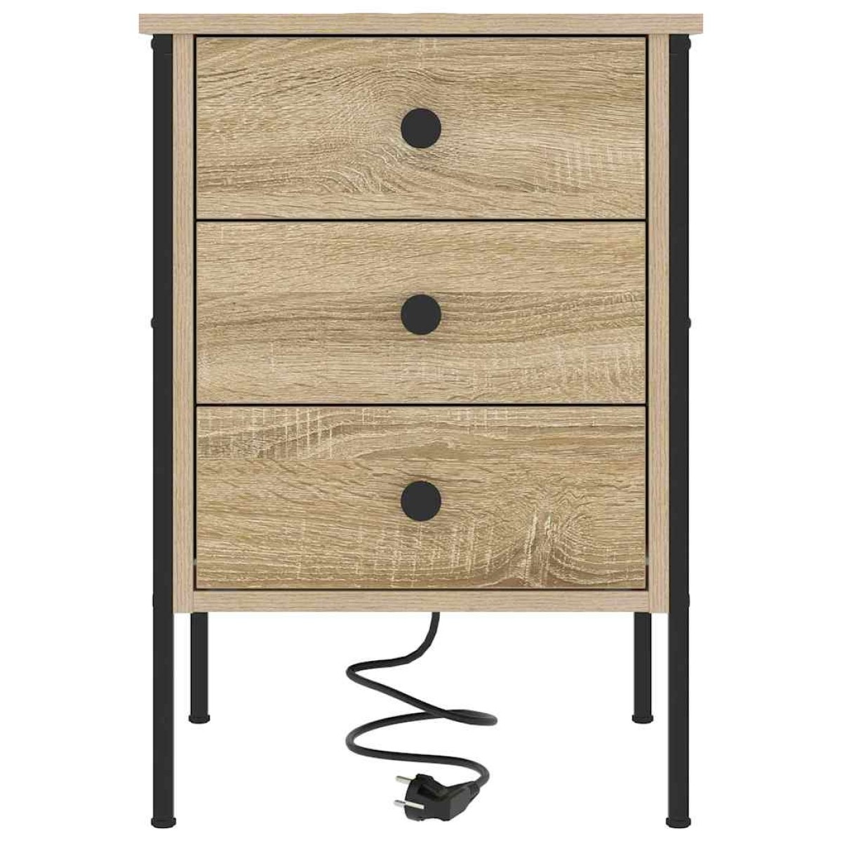 vidaXL Κομοδίνο Δρύς Sonoma 42 x 41 x 61 εκ Επεξεργασμένο Ξύλο