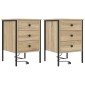 vidaXL Κομοδίνο 2 τεμ. Δρύς Sonoma 42 x 41 x 61 εκ Επεξεργασμένο Ξύλο