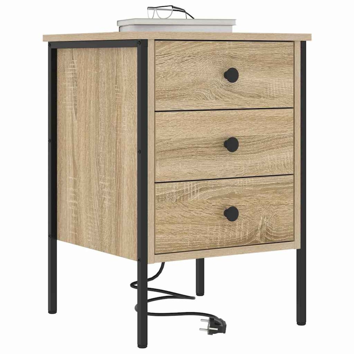vidaXL Κομοδίνο 2 τεμ. Δρύς Sonoma 42 x 41 x 61 εκ Επεξεργασμένο Ξύλο
