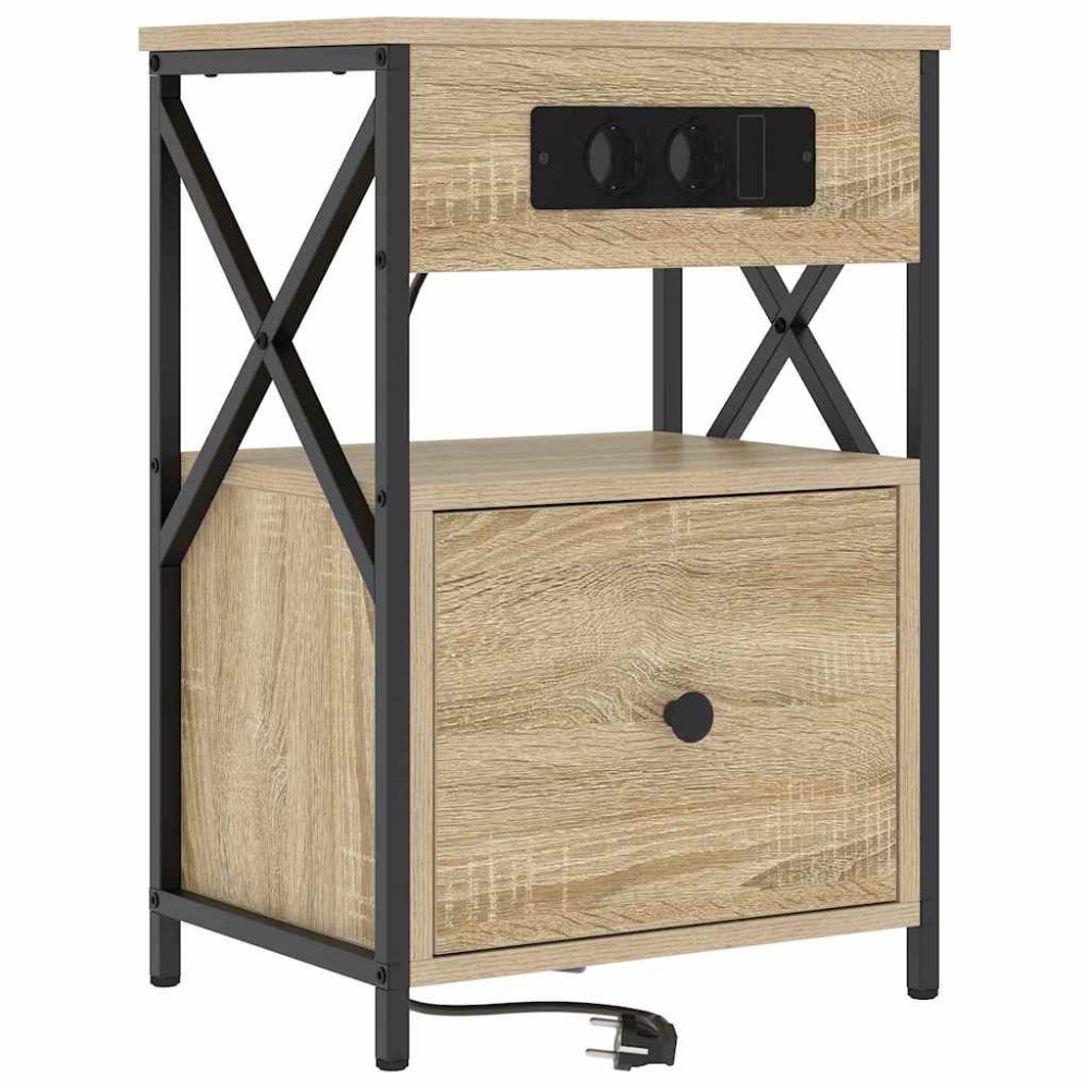 vidaXL Κομοδίνο Δρύς Sonoma 40 x 31 x 60 εκ. Επεξεργασμένο Ξύλο