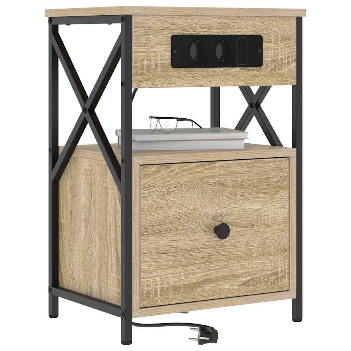 vidaXL Κομοδίνο 2 τμχ. Δρύς Sonoma 40 x 31 x 60 εκ. Επεξεργασμένο Ξύλο