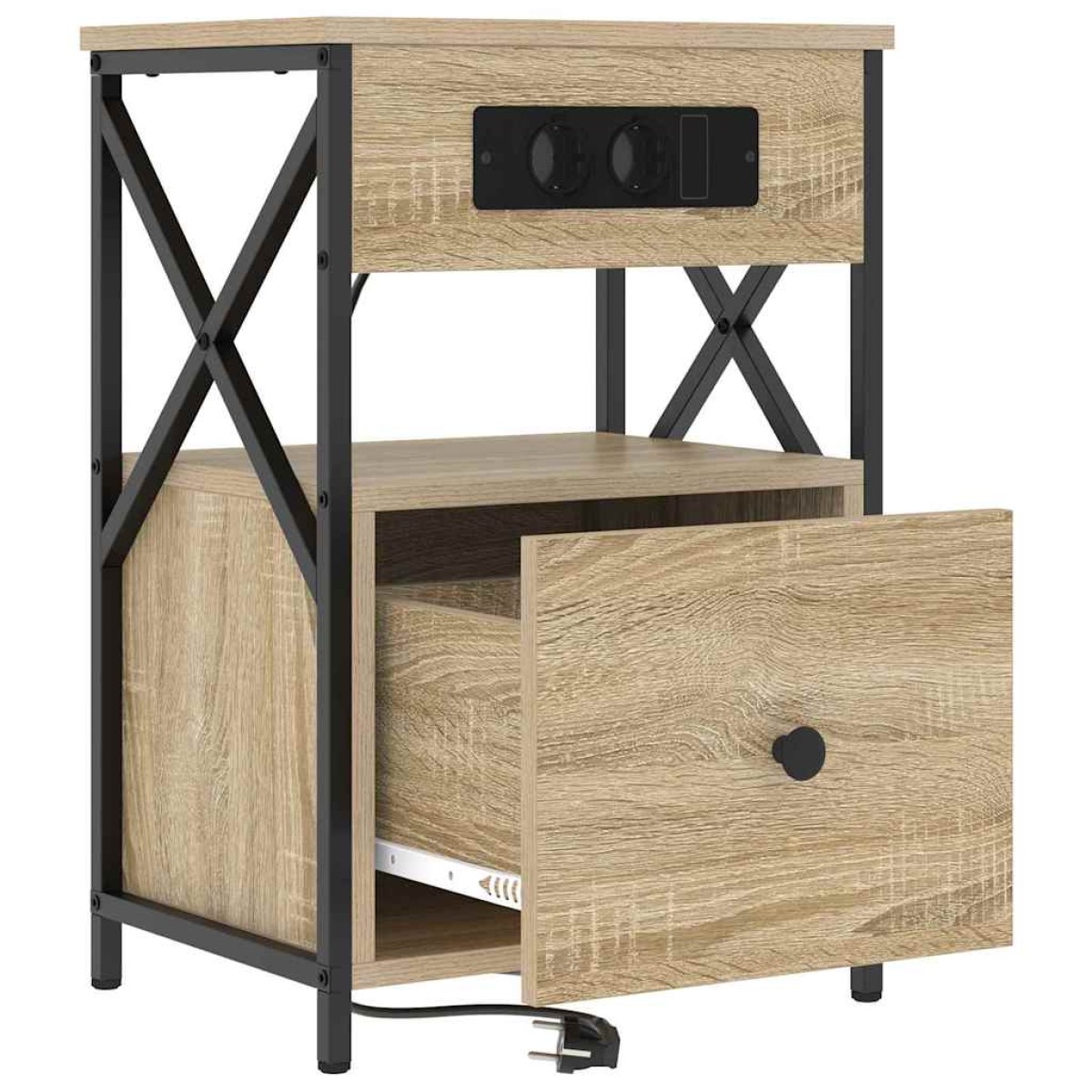 vidaXL Κομοδίνο 2 τμχ. Δρύς Sonoma 40 x 31 x 60 εκ. Επεξεργασμένο Ξύλο