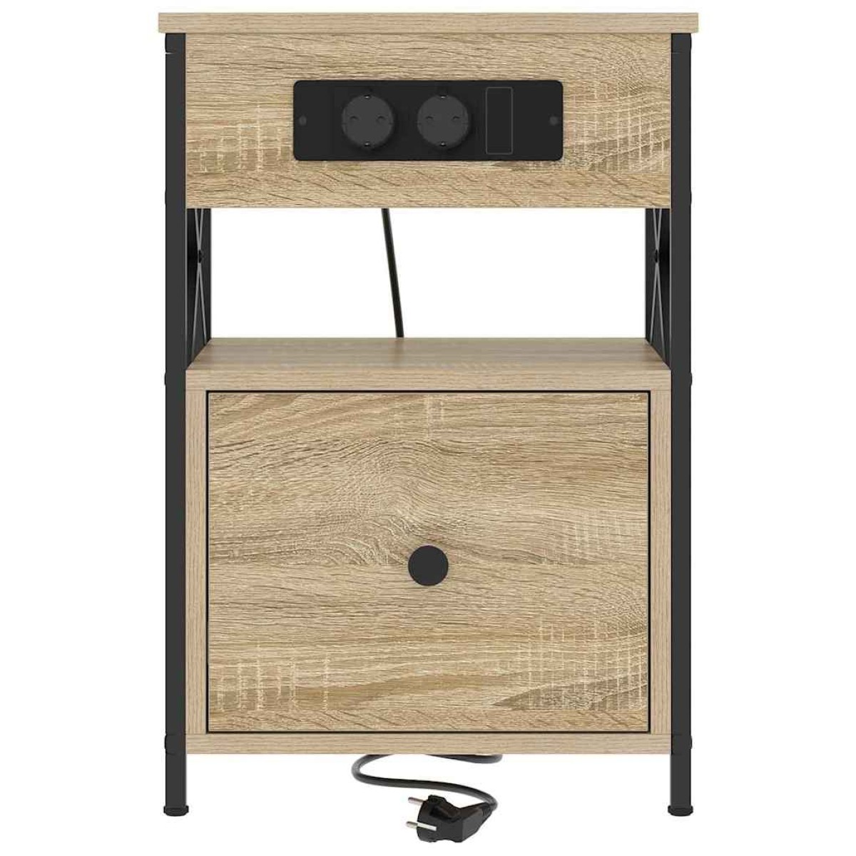 vidaXL Κομοδίνο 2 τμχ. Δρύς Sonoma 40 x 31 x 60 εκ. Επεξεργασμένο Ξύλο