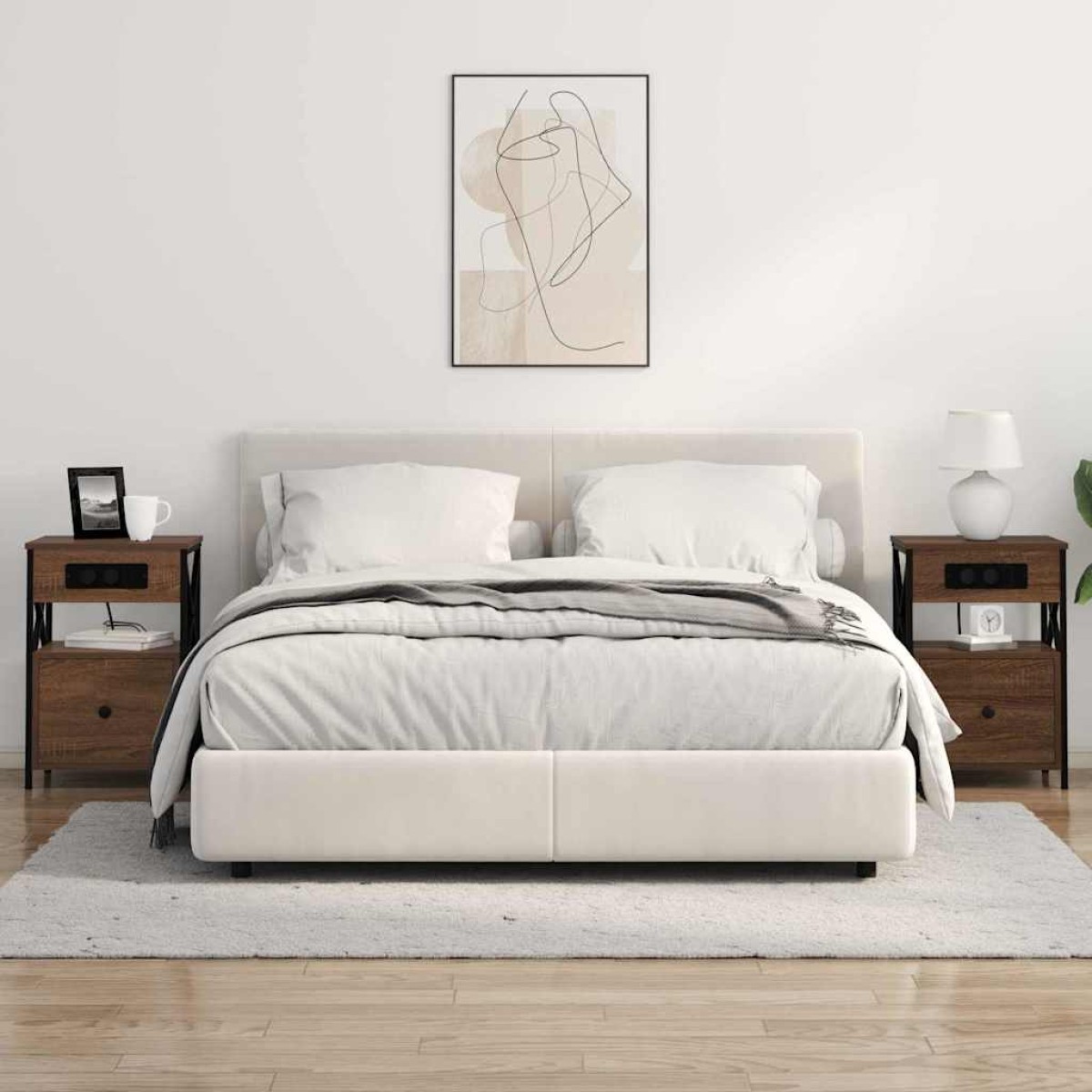 vidaXL Κομοδίνο Καφέ δρυς 40 x 31 x 60 εκ. Επεξεργασμένο Ξύλο