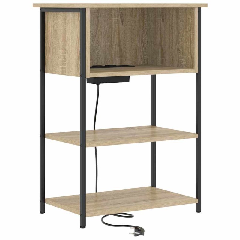vidaXL Κομοδίνο Δρύς Sonoma 55 x 31 x 76 εκ Επεξεργασμένο Ξύλο