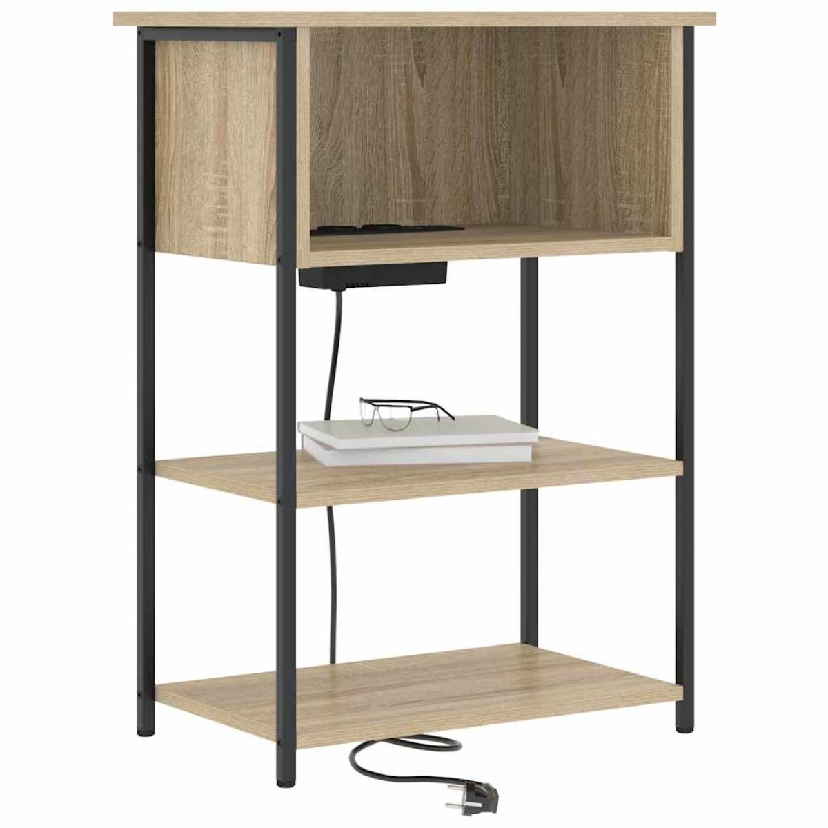 vidaXL Κομοδίνο Δρύς Sonoma 55 x 31 x 76 εκ Επεξεργασμένο Ξύλο