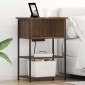 vidaXL Κομοδίνο Καφέ δρυς 55 x 31 x 76 εκ Επεξεργασμένο Ξύλο