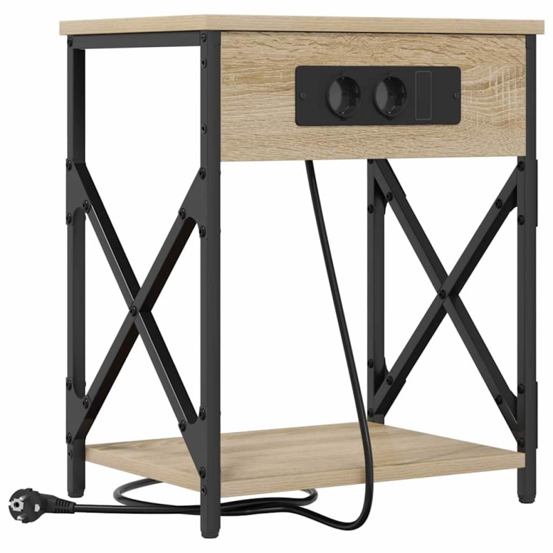 vidaXL Κομοδίνο Δρύς Sonoma 41 x 31 x 51 εκ. Επεξεργασμένο Ξύλο