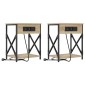 vidaXL Κομοδίνο 2 τεμ. Δρύς Sonoma 41 x 31 x 51 εκ. Επεξεργασμένο Ξύλο
