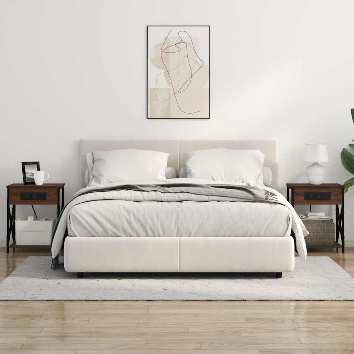 vidaXL Κομοδίνο Καφέ δρυς 41 x 31 x 51 εκ. Επεξεργασμένο Ξύλο