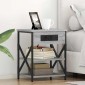 vidaXL Κομοδίνο Γκρίζο Σονομα 41 x 31 x 51 εκ. Επεξεργασμένο Ξύλο