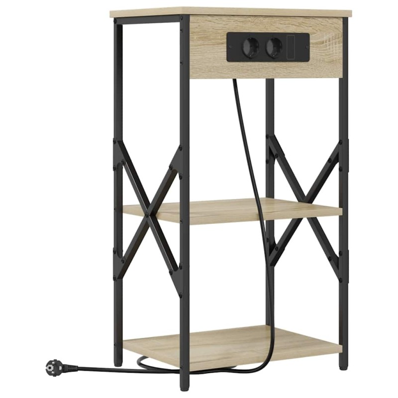 vidaXL Κομοδίνο Δρύς Sonoma 41 x 31 x 76 εκ. Επεξεργασμένο Ξύλο