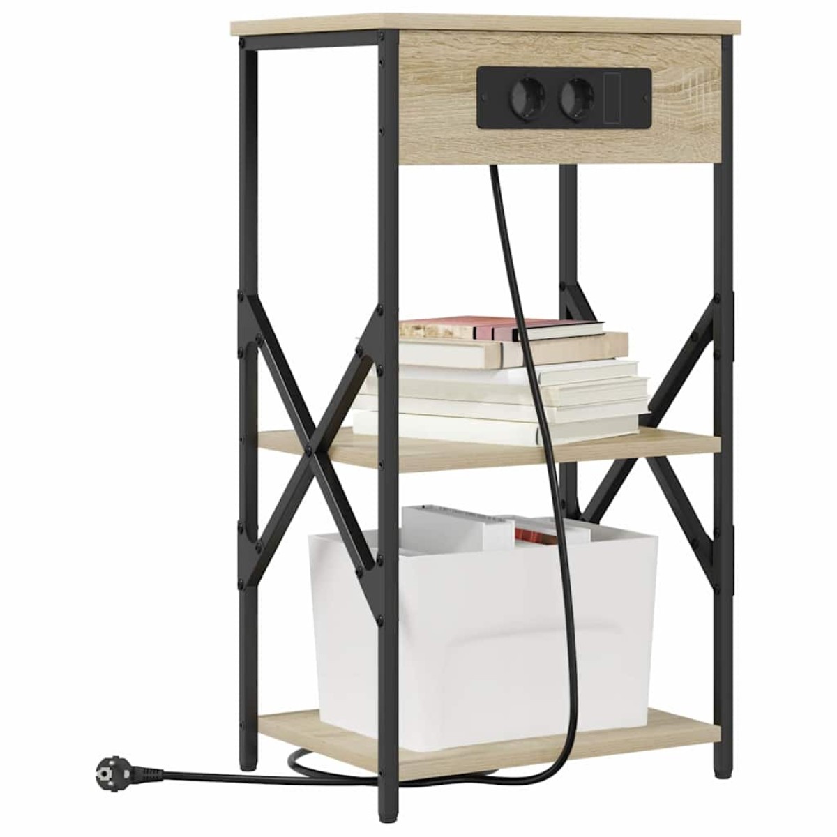 vidaXL Κομοδίνο Δρύς Sonoma 41 x 31 x 76 εκ. Επεξεργασμένο Ξύλο